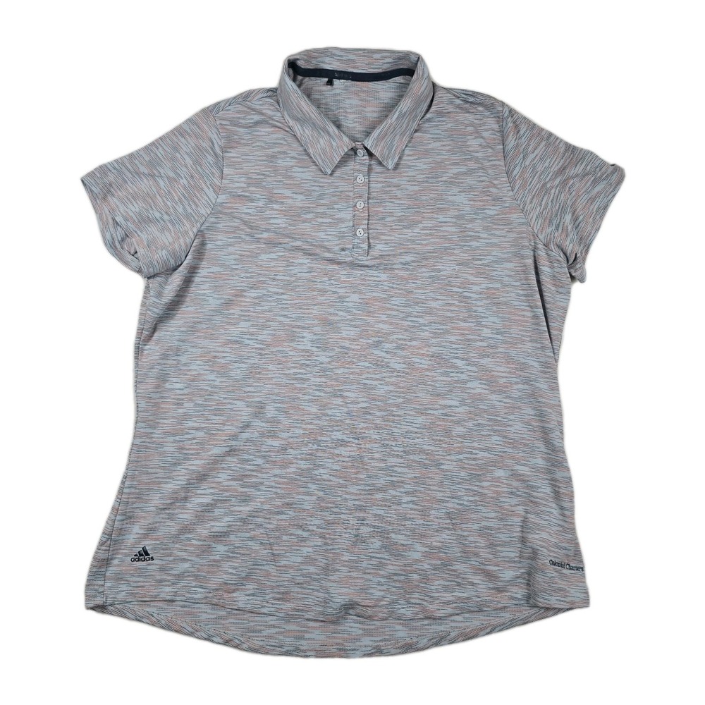 Adidas‎ Golf Space Dye Golf Women's Size Large Polo Shirt Collar